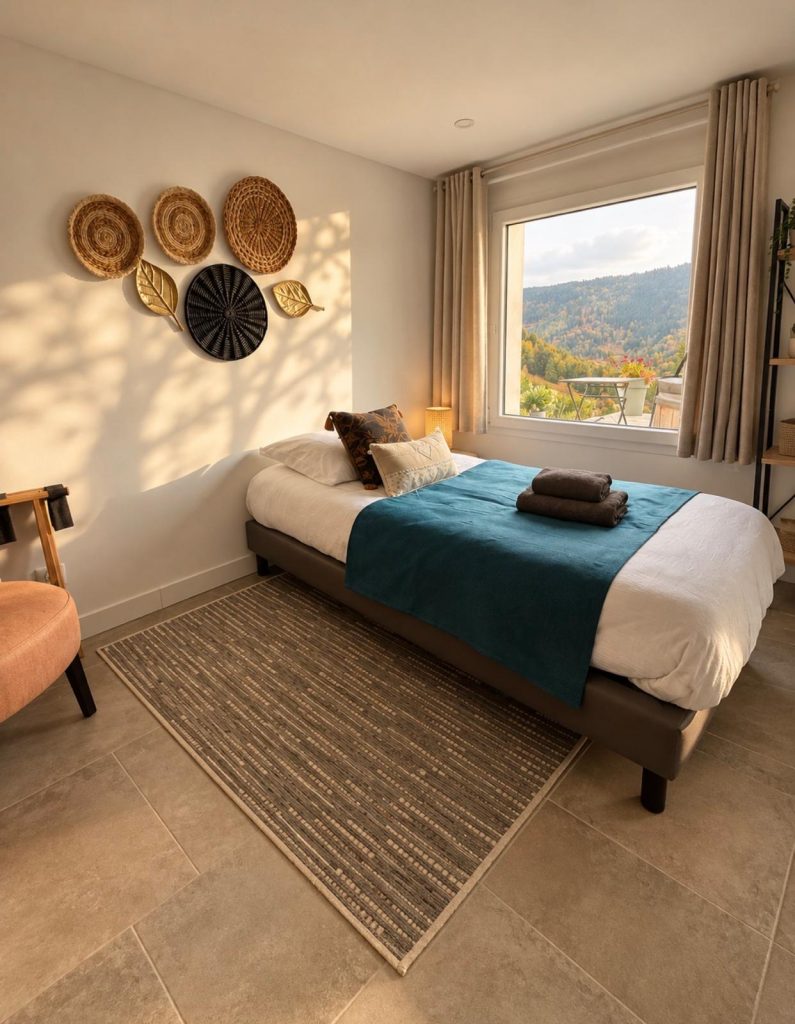 Chambre individuelle Immortelle avec vue sur la montagne